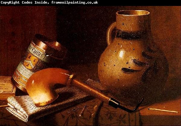 William Michael Harnett Still Life with Pipe and Tobacco